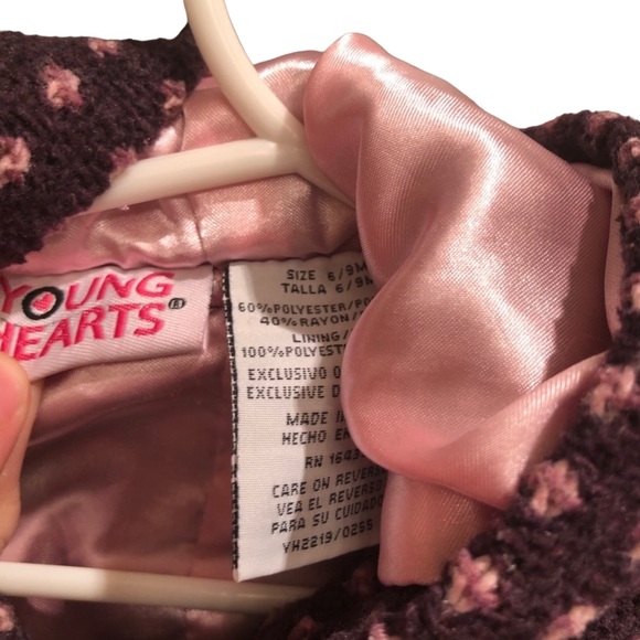 2/$10 🎉Young Hearts 6/9 Month Jacket - Picture 3 of 4